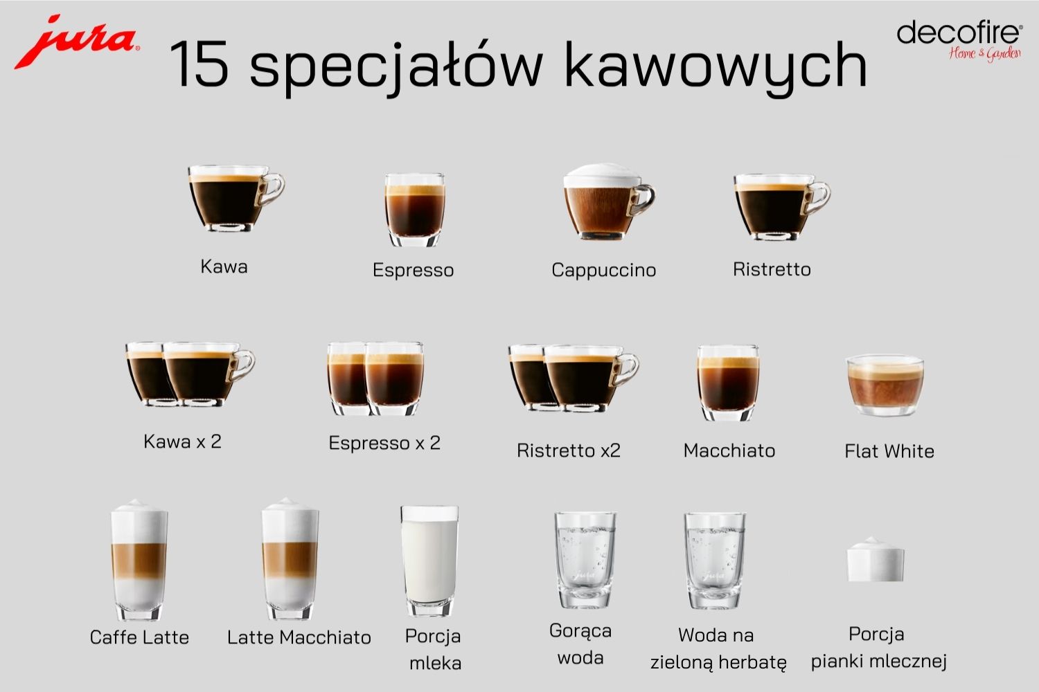 15 specjałów kawowych w Jura S8 Moonlight Silver (EA)